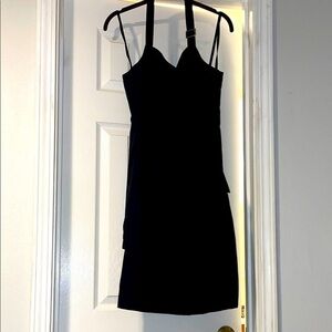 EUC Morgane Le Fay wool apron style black dress